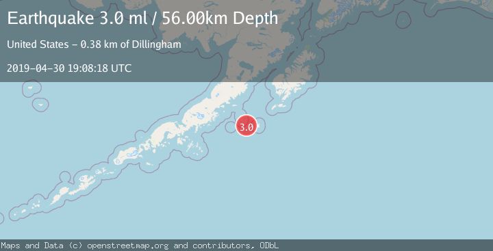 Map of SOUTH OF ALASKA