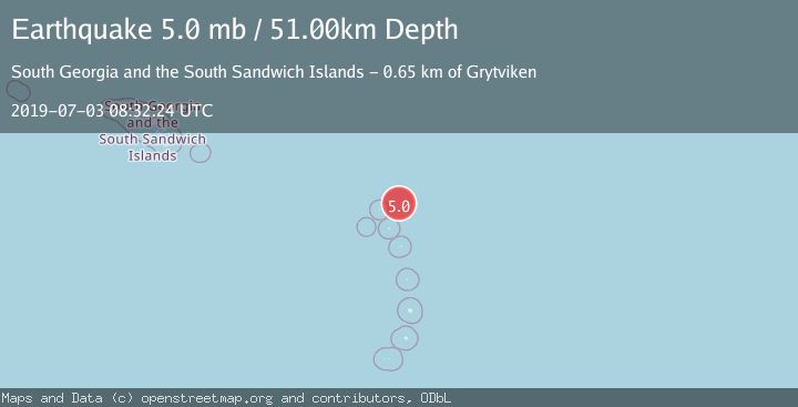 Map of SOUTH SANDWICH ISLANDS REGION
