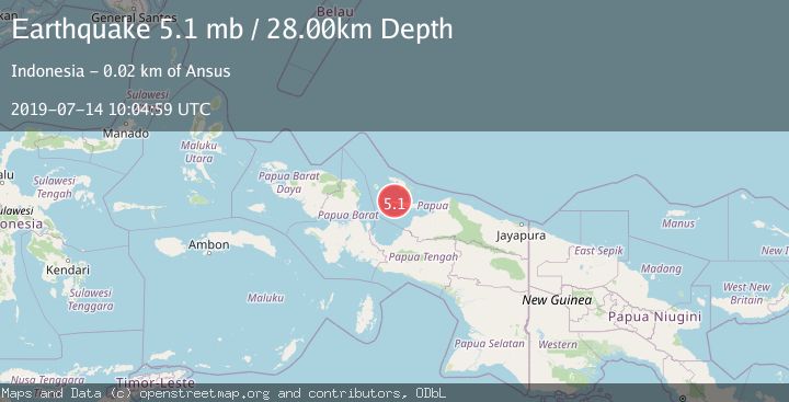 Map of BIAK REGION, INDONESIA