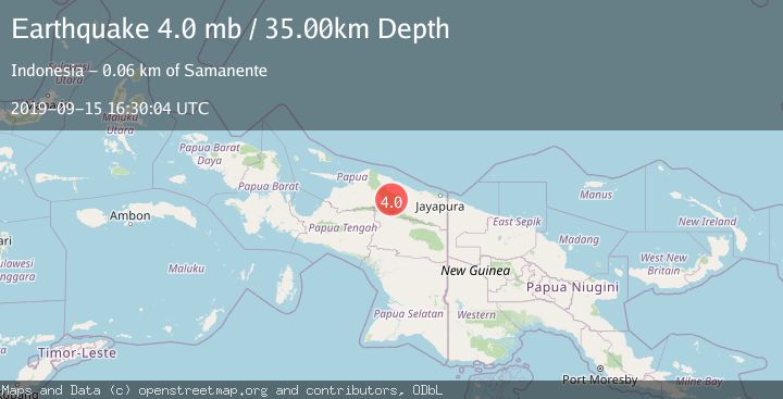 Map of PAPUA, INDONESIA