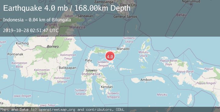 Map of MINAHASA, SULAWESI, INDONESIA