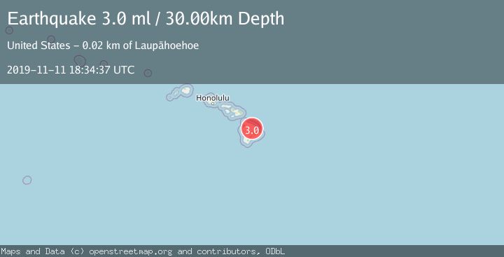 Map of ISLAND OF HAWAII, HAWAII