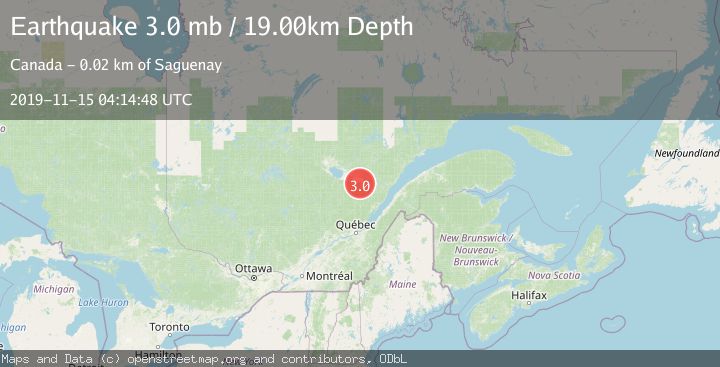 Map of SAGUENAY VALLEY REGION, CANADA