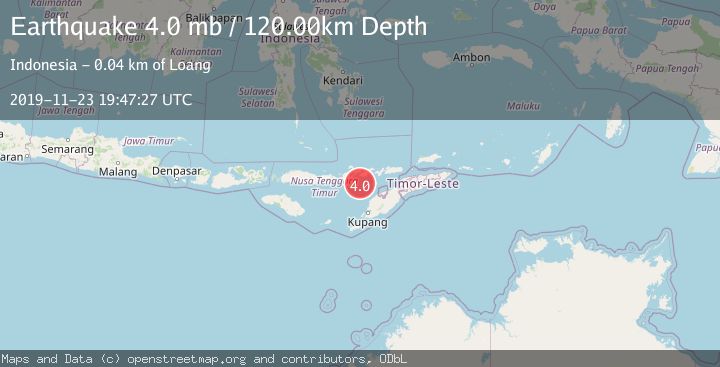 Map of FLORES REGION, INDONESIA