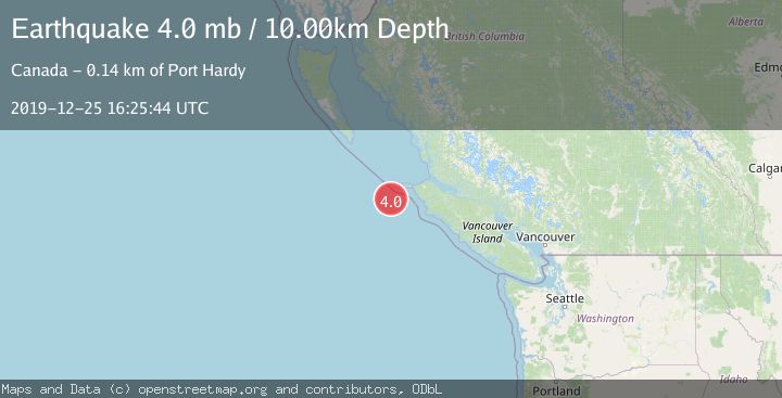 Map of VANCOUVER ISLAND, CANADA REGION