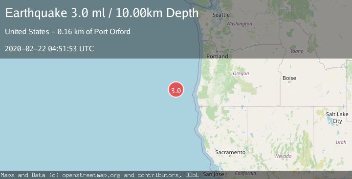 Map of OFF COAST OF OREGON