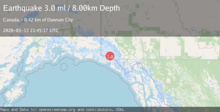 Map of SOUTHERN YUKON TERRITORY, CANADA