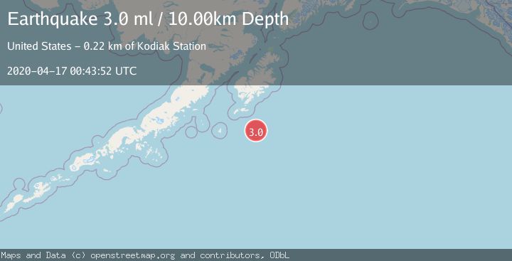 Map of SOUTH OF ALASKA