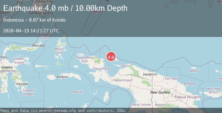 Map of BIAK REGION, INDONESIA