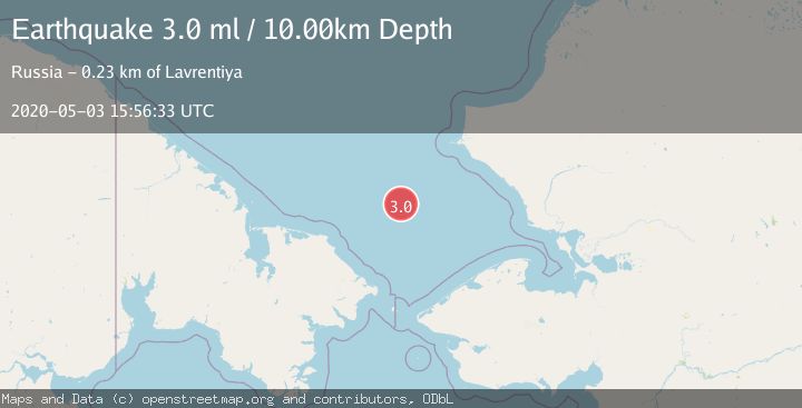Map of BERING STRAIT