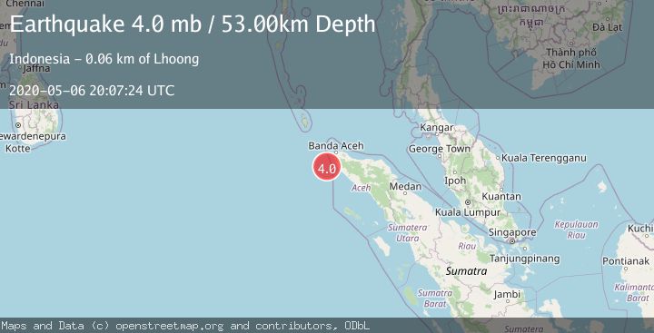Map of OFF W COAST OF NORTHERN SUMATRA