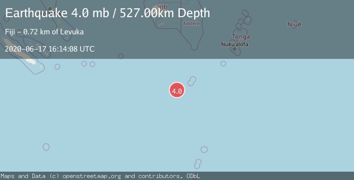 Map of SOUTH OF FIJI ISLANDS