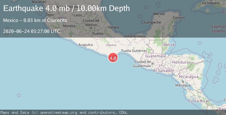 Map of OFFSHORE OAXACA, MEXICO