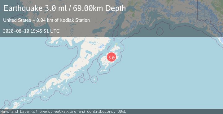 Map of KODIAK ISLAND REGION, ALASKA