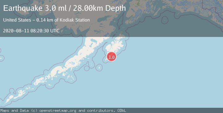 Map of KODIAK ISLAND REGION, ALASKA