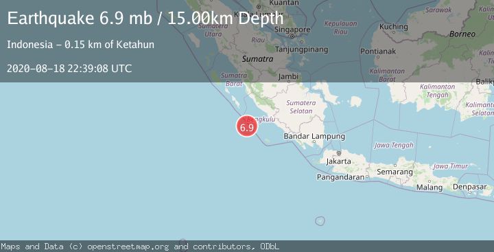 Map of SOUTHWEST OF SUMATRA, INDONESIA