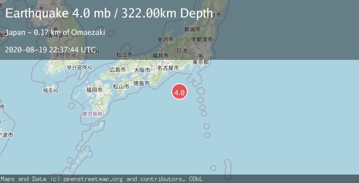 Map of NEAR S. COAST OF HONSHU, JAPAN