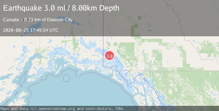 Map of SOUTHERN YUKON TERRITORY, CANADA