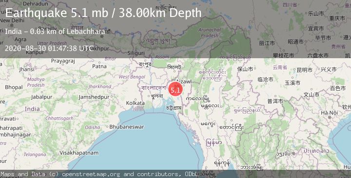 Map of INDIA-BANGLADESH BORDER REGION