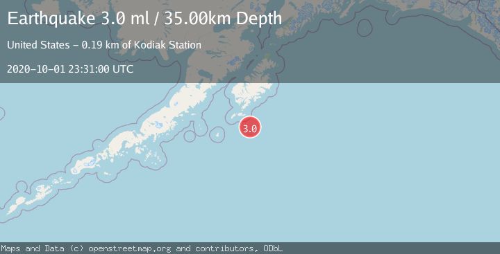 Map of KODIAK ISLAND REGION, ALASKA