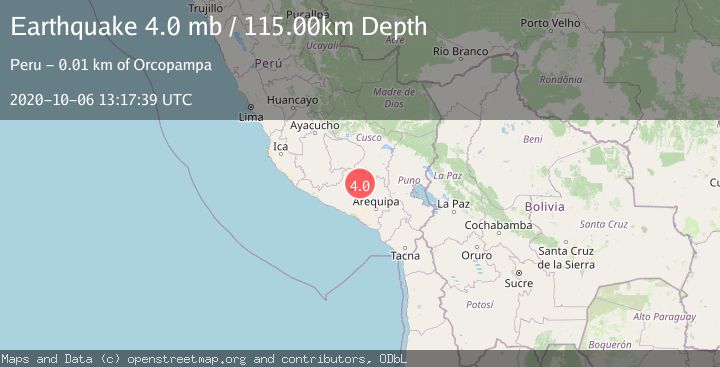 Map of SOUTHERN PERU