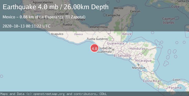 Map of OFFSHORE CHIAPAS, MEXICO