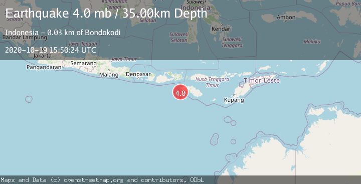 Map of SUMBAWA REGION, INDONESIA