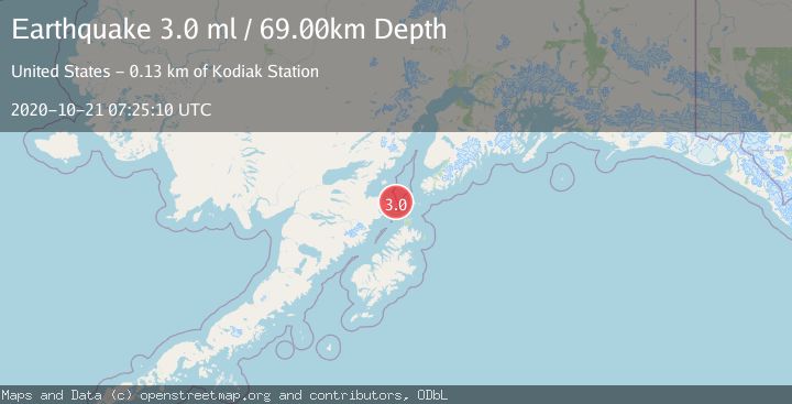 Map of KODIAK ISLAND REGION, ALASKA