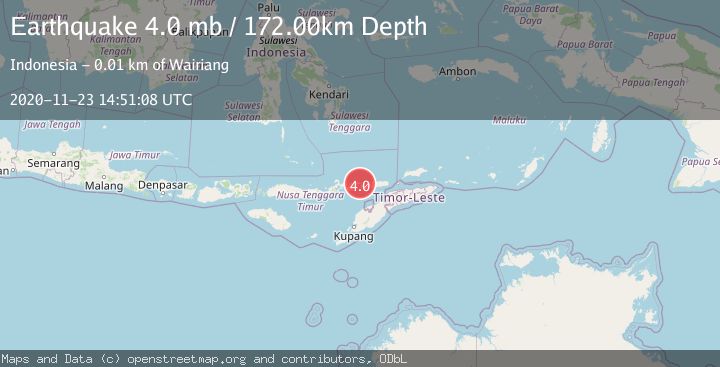 Map of FLORES REGION, INDONESIA