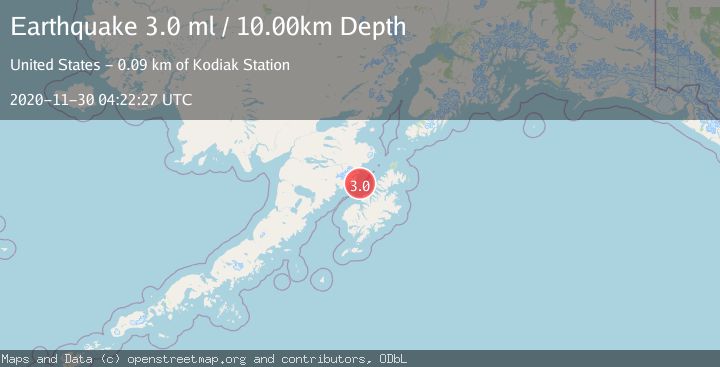 Map of KODIAK ISLAND REGION, ALASKA