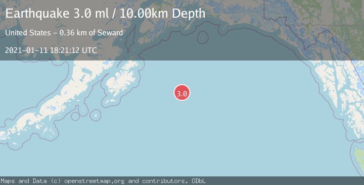 Map of GULF OF ALASKA