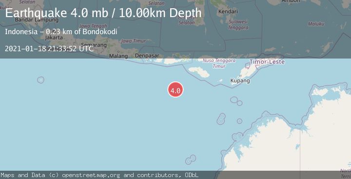 Map of SOUTH OF SUMBAWA, INDONESIA