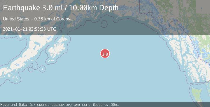 Map of GULF OF ALASKA
