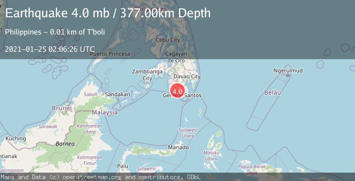 Map of MINDANAO, PHILIPPINES