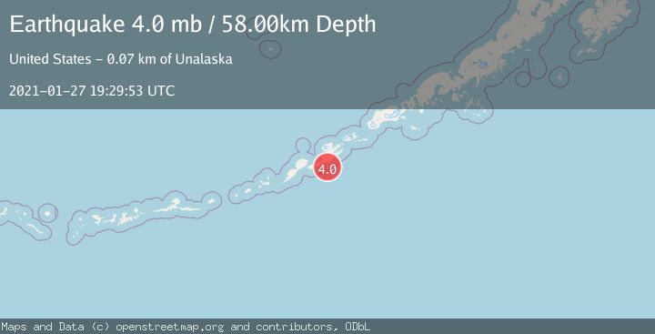 Map of FOX ISLANDS, ALEUTIAN ISLANDS