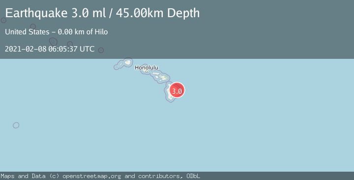 Map of ISLAND OF HAWAII, HAWAII