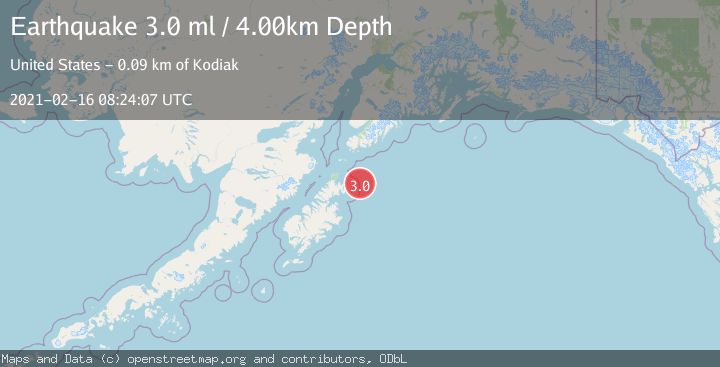 Map of KODIAK ISLAND REGION, ALASKA