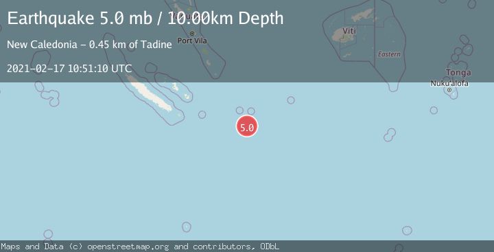 Map of SOUTHEAST OF LOYALTY ISLANDS