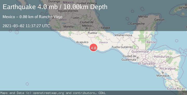 Map of OAXACA, MEXICO