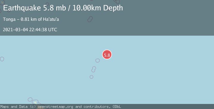 Map of KERMADEC ISLANDS REGION