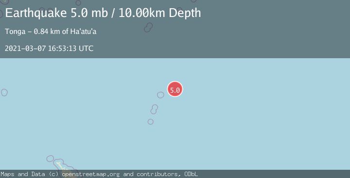 Map of KERMADEC ISLANDS REGION