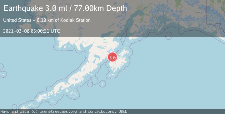 Map of KODIAK ISLAND REGION, ALASKA