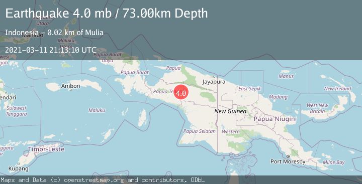 Map of PAPUA, INDONESIA