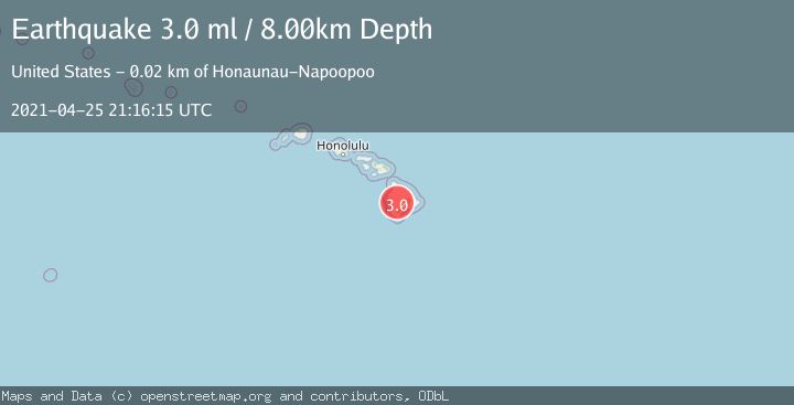 Map of ISLAND OF HAWAII, HAWAII