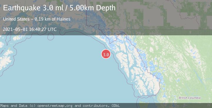 Map of SOUTHEASTERN ALASKA