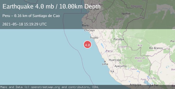Map of OFF COAST OF NORTHERN PERU