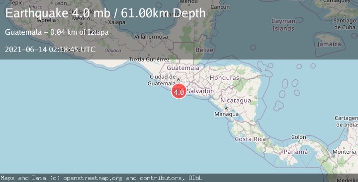 Map of OFFSHORE GUATEMALA