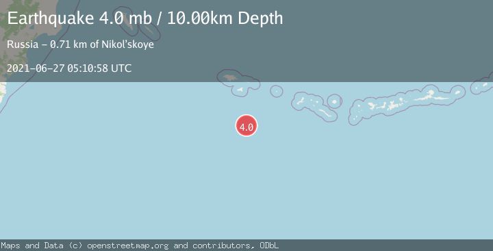 Map of SOUTH OF ALEUTIAN ISLANDS