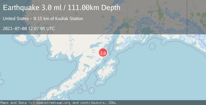 Map of KODIAK ISLAND REGION, ALASKA
