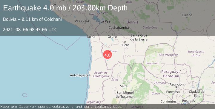 Map of POTOSI, BOLIVIA